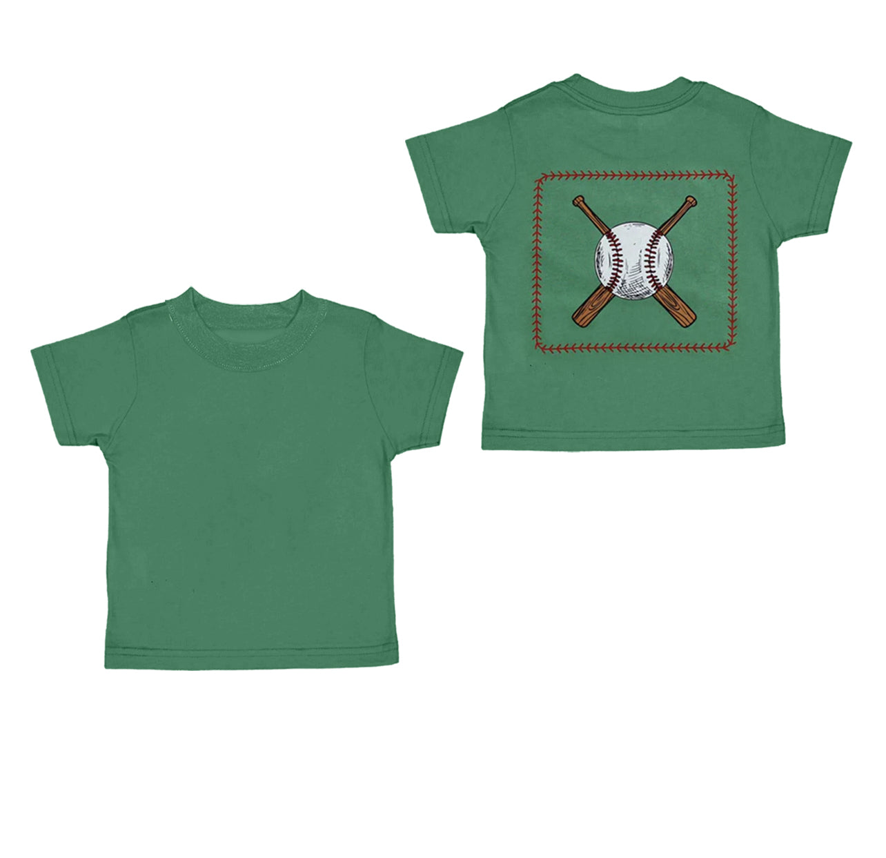preorder BT1241 baseball dark green short sleeve boys top