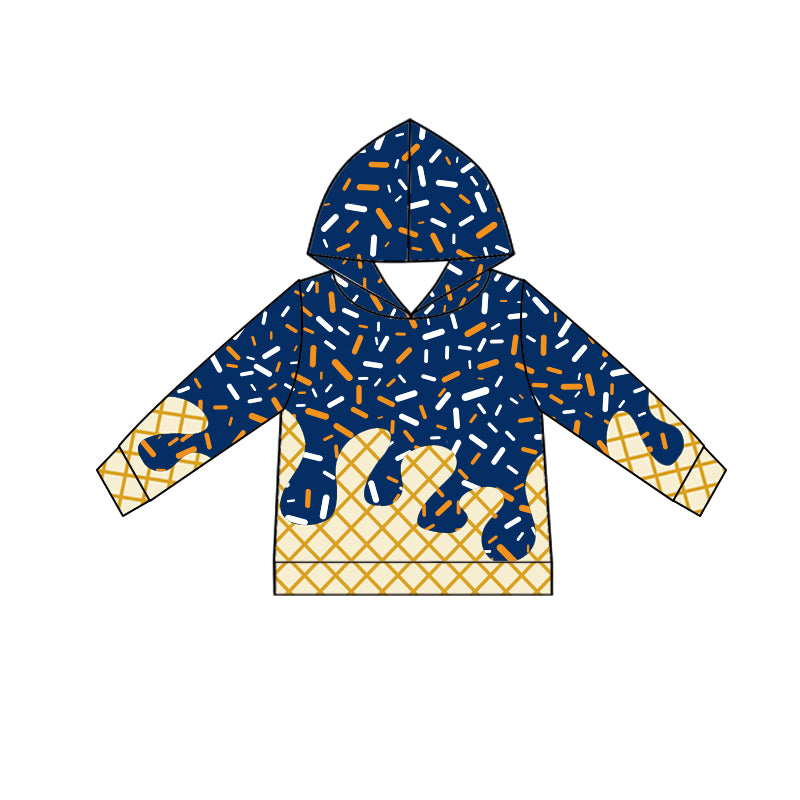 preorder BT1291 ice navy blue hoodie long sleeve boys top