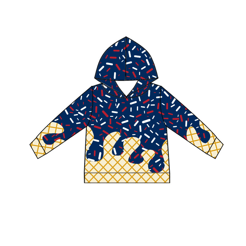 preorder BT1292 ice navy blue hoodie long sleeve boys top