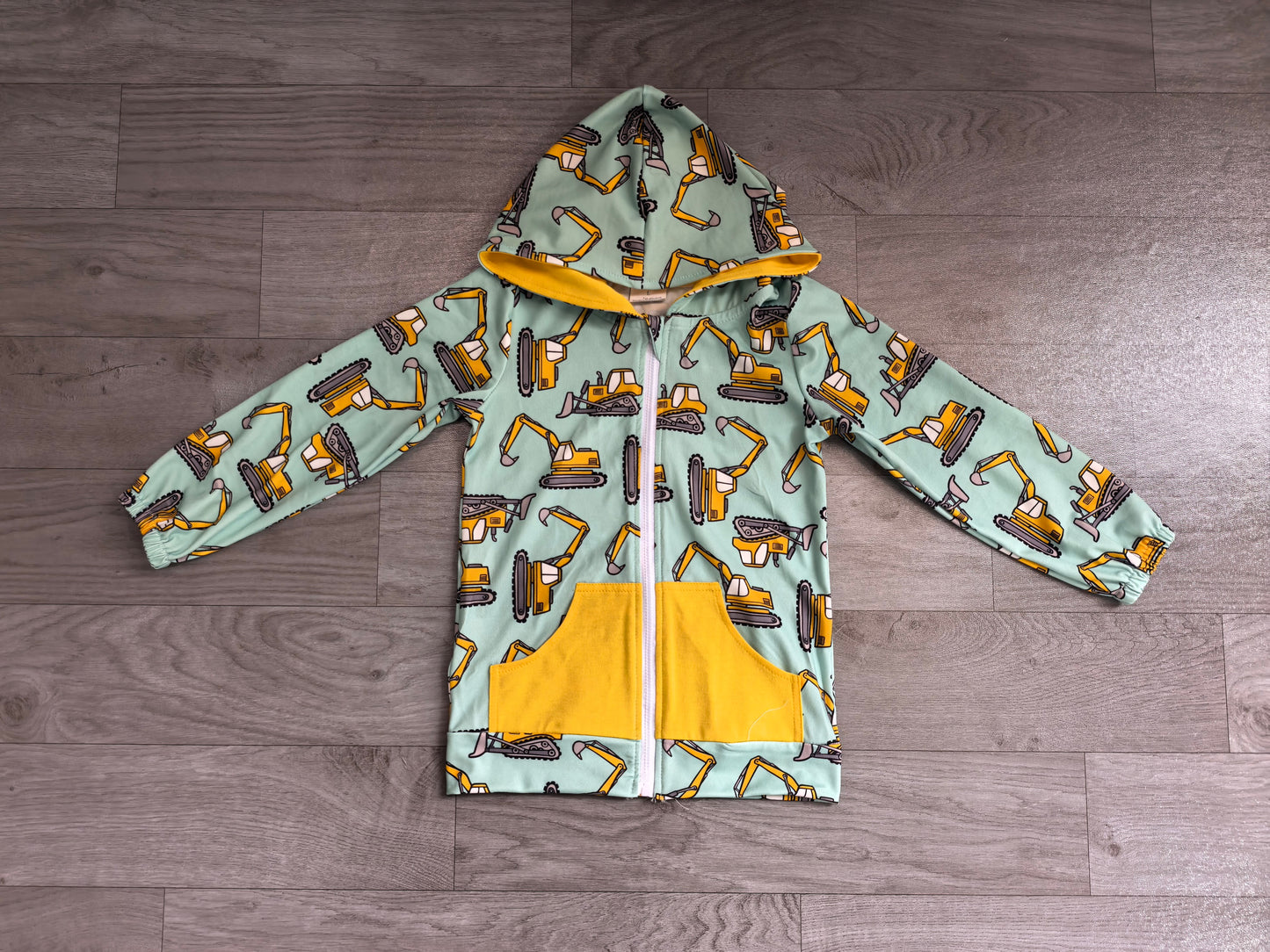 preorder Samples BT1378 Tractor Zipper Pocket Hoodie Long Sleeve Boys Coat