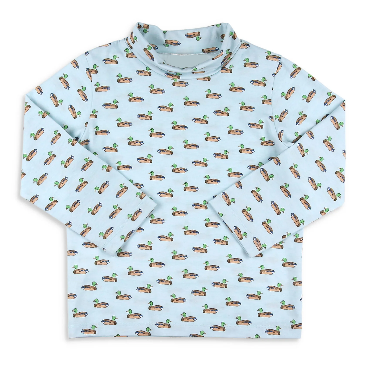 preorder BT1380 hunting mallard duck blue long sleeve boys top