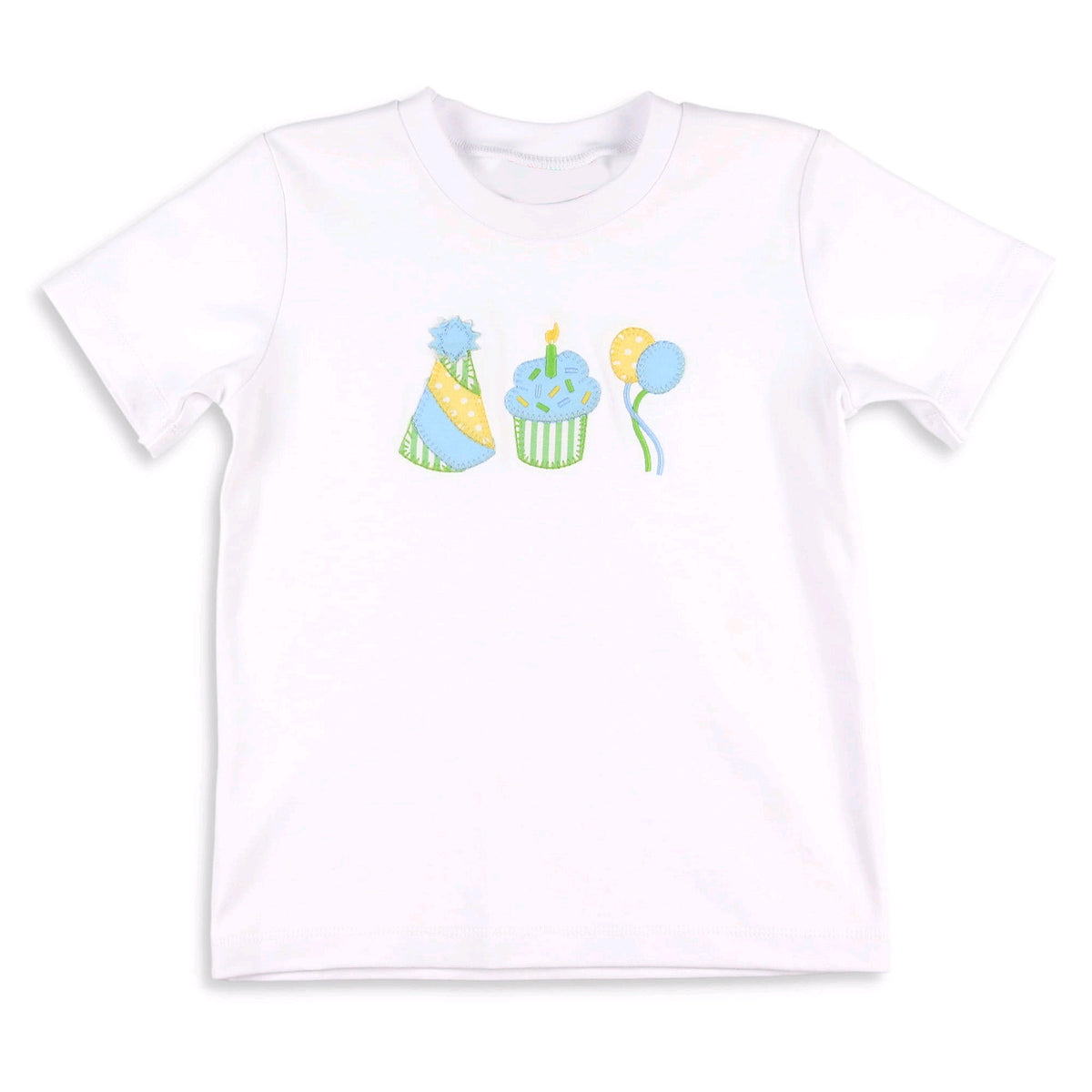 preorder BT1398 happy birthday cake balloon short sleeve boys top