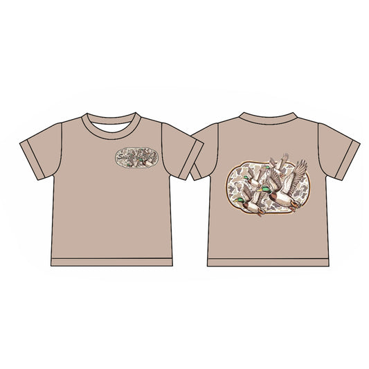 preorder BT1445 hunting camo mallard duck short sleeve boys top
