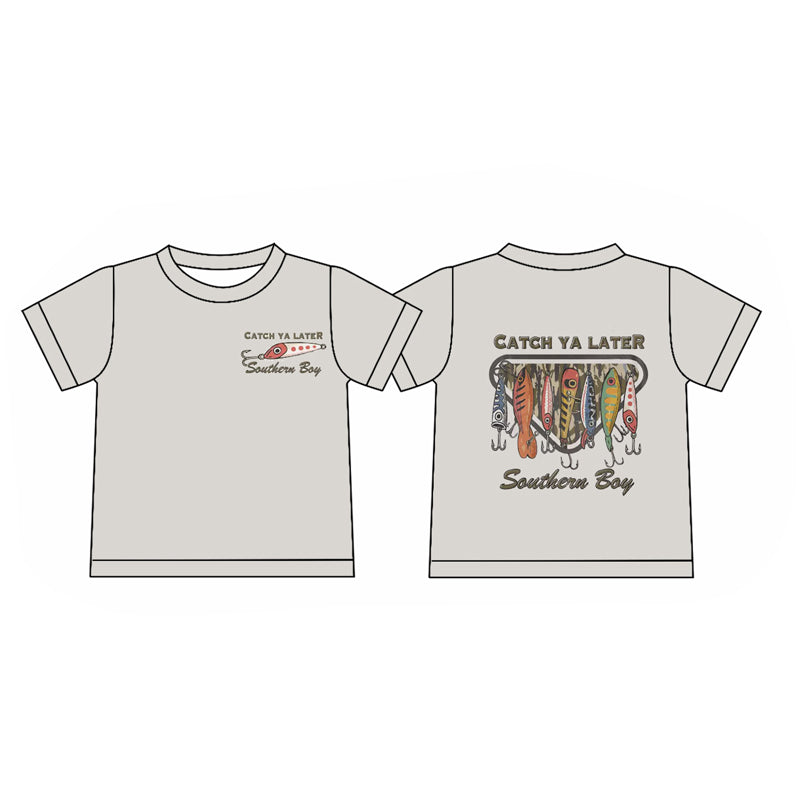 preorder BT1446 hunting fishing short sleeve boys top
