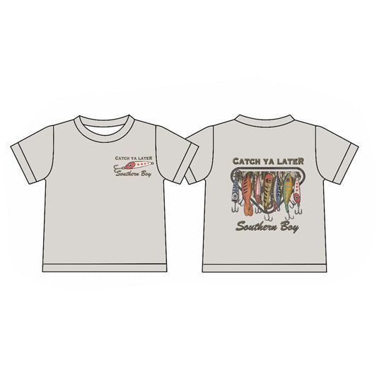 preorder BT1446 hunting fishing short sleeve boys top