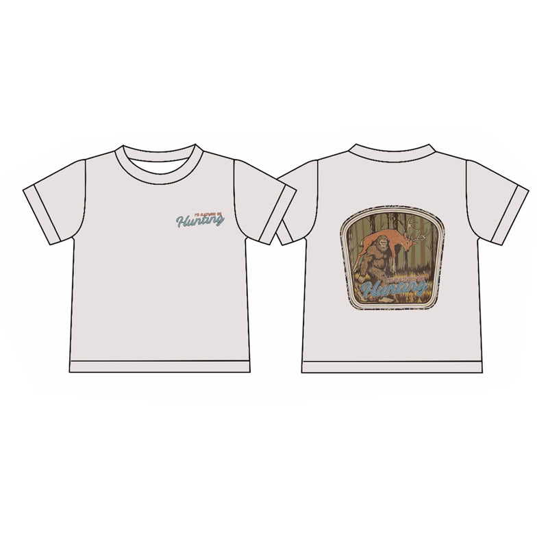 preorder BT1447 hunting deer short sleeve boys top