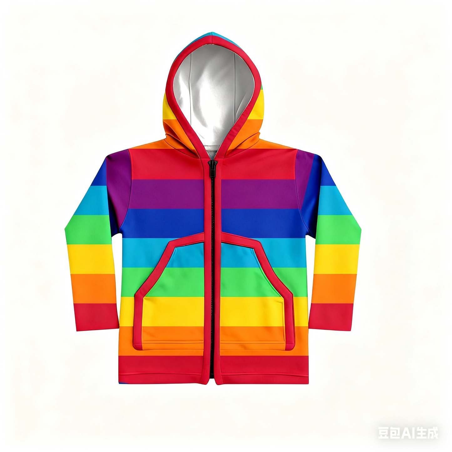 preorder BT1468 rainbow striped zipper hoodie long sleeve boys coat