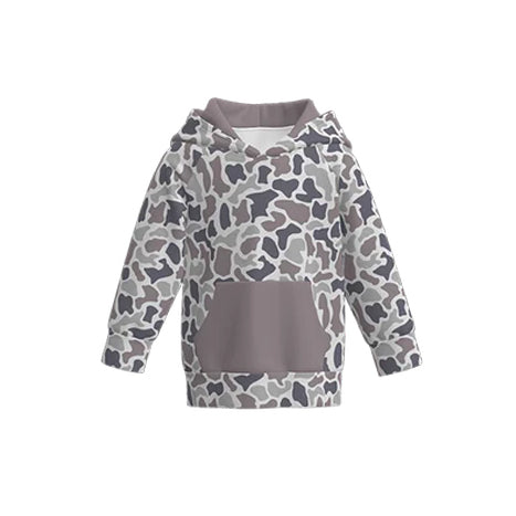 preorder BT1469 hunting camo pocket hoodie long sleeve boys top