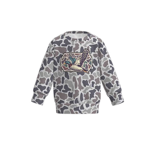 preorder BT1473 hunting camo mallard duck long sleeve boys top