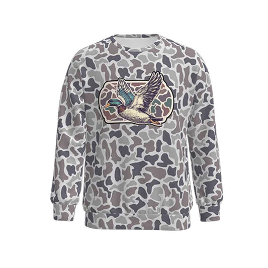 preorder BT1475 hunting camo mallard duck long sleeve adult man top