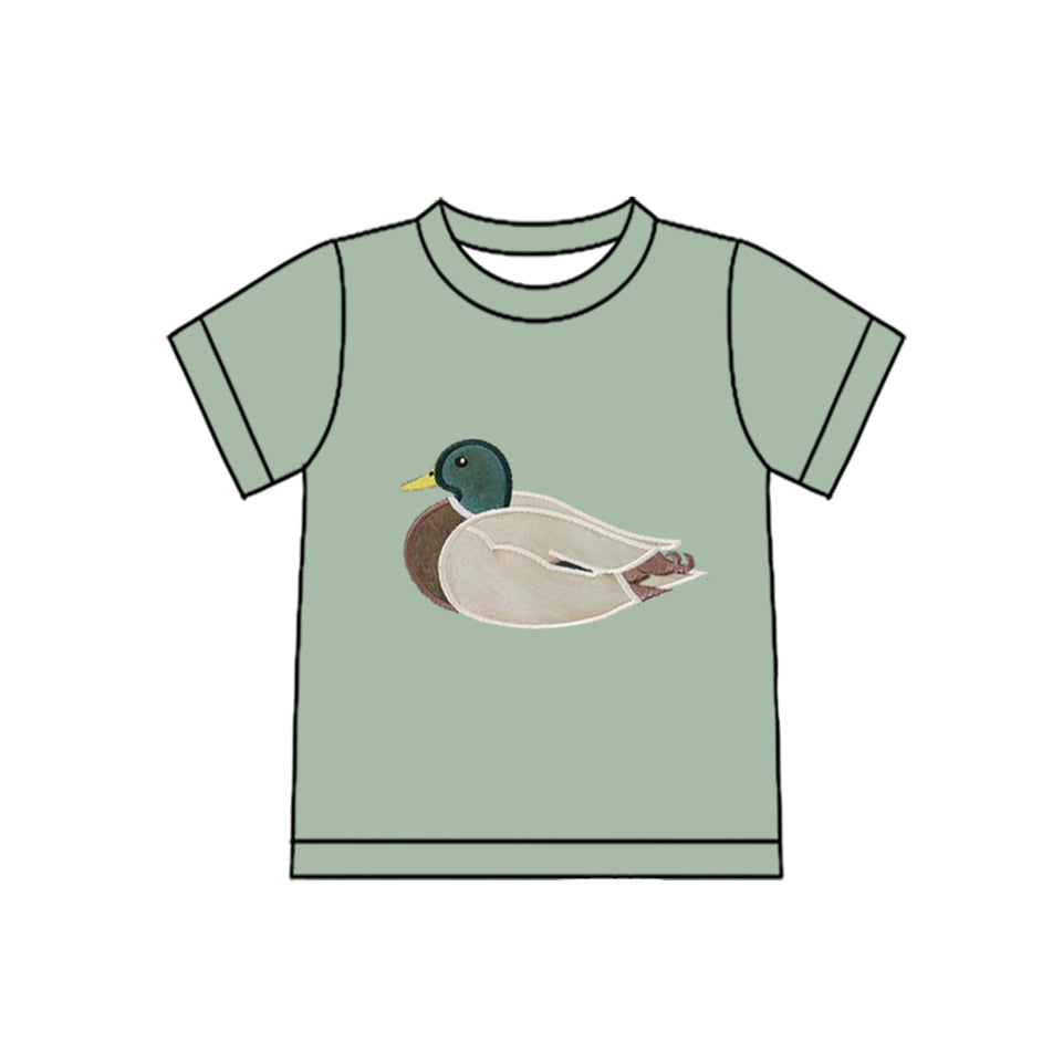 preorder BT1485 mallard duck green short sleeve boys top
