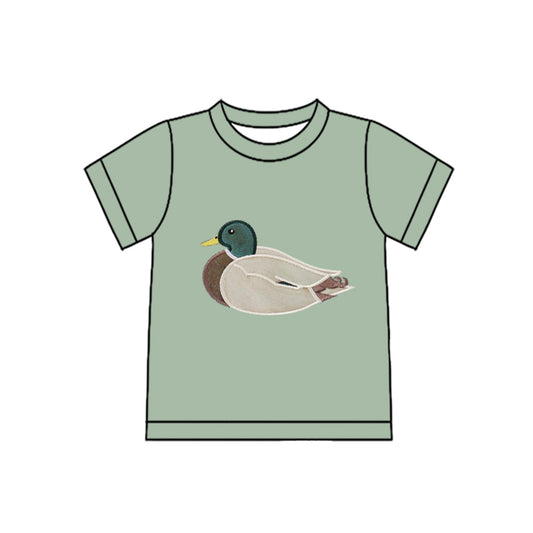 preorder BT1485 mallard duck green short sleeve boys top
