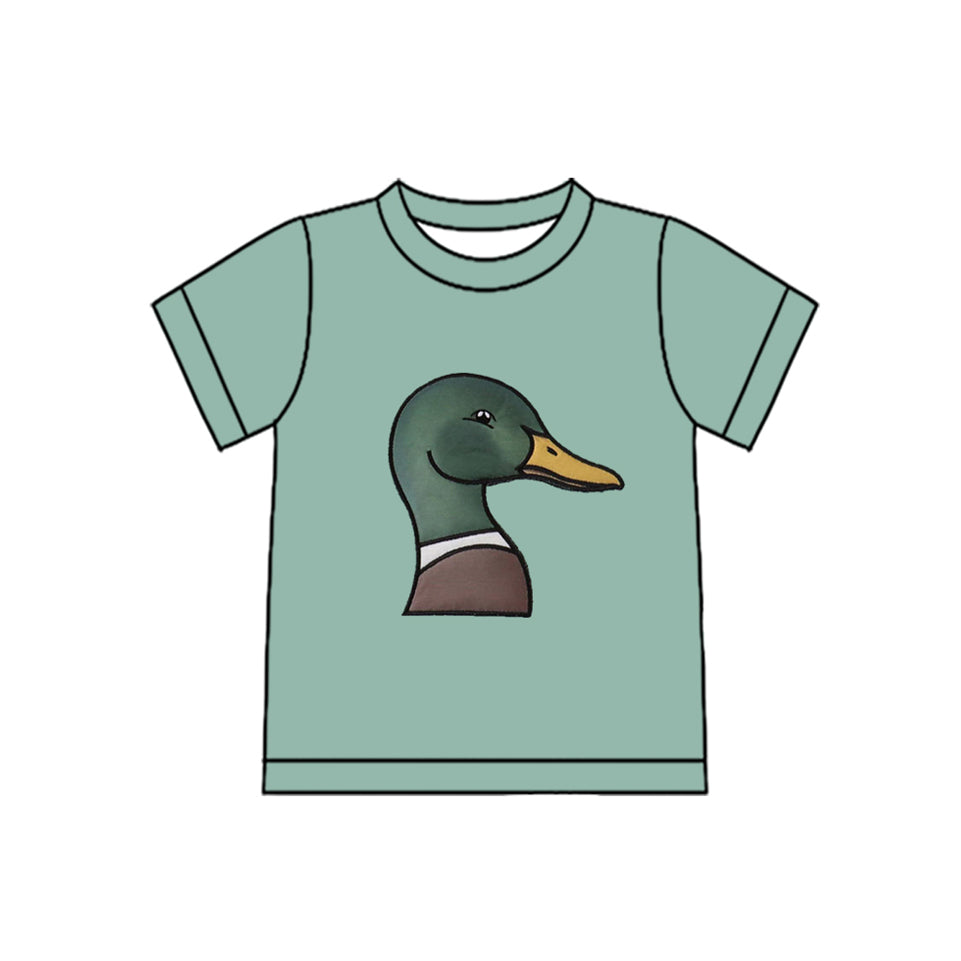preorder BT1486 mallard duck green short sleeve boys top