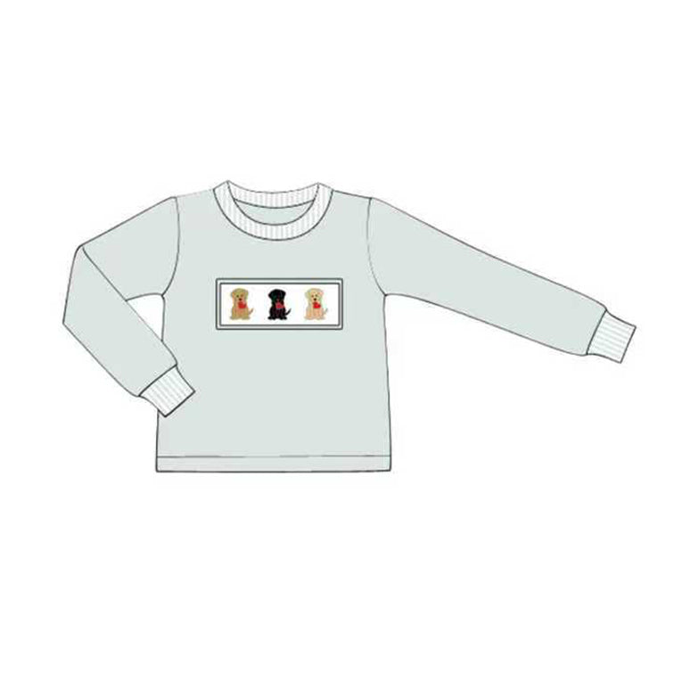 preorder BT1502 Valentine's Day Heart Dog Long Sleeve Boys Top