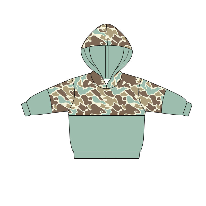 preorder BT1516 Hunting Camo Hoodie Long Sleeve Boys Top