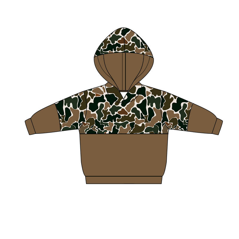 preorder BT1517 Hunting Camo Hoodie Long Sleeve Boys Top
