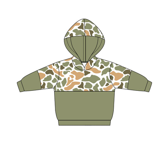 preorder BT1519 Hunting Camo Hoodie Long Sleeve Boys Top