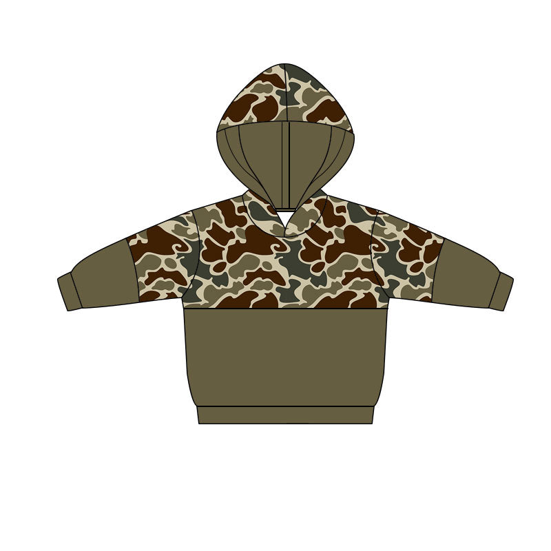 preorder BT1520 Hunting Camo Hoodie Long Sleeve Boys Top