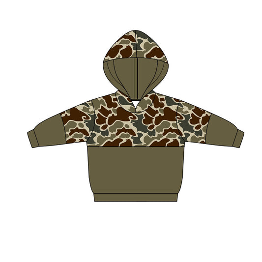 preorder BT1520 Hunting Camo Hoodie Long Sleeve Boys Top