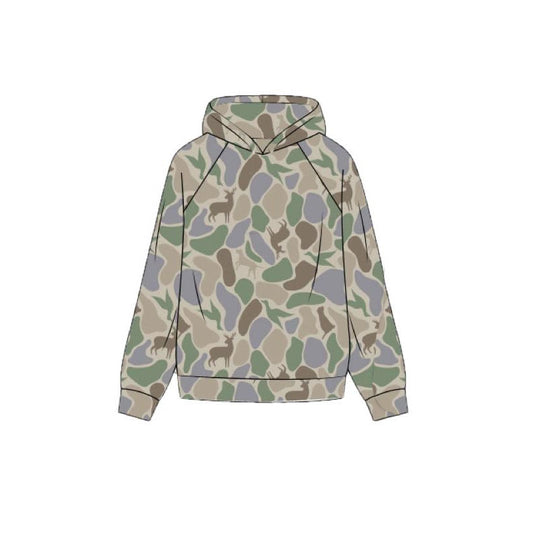 preorder BT1523 Hunting Camo Hoodie Long Sleeve Boys Top