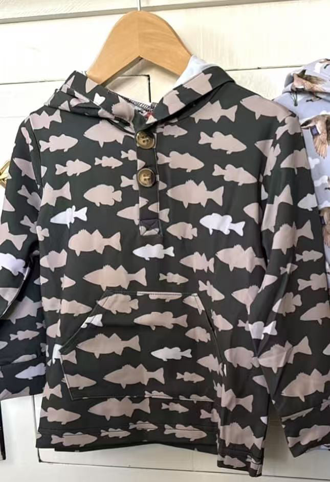 preorder BT1545 Fishing Hoodie Long Sleeve Boys Top