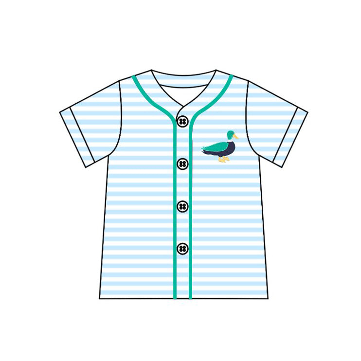 preorder BT1555 Hunting Mallard Duck Striped Short Sleeve Boys Top