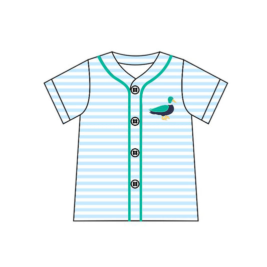 preorder BT1555 Hunting Mallard Duck Striped Short Sleeve Boys Top