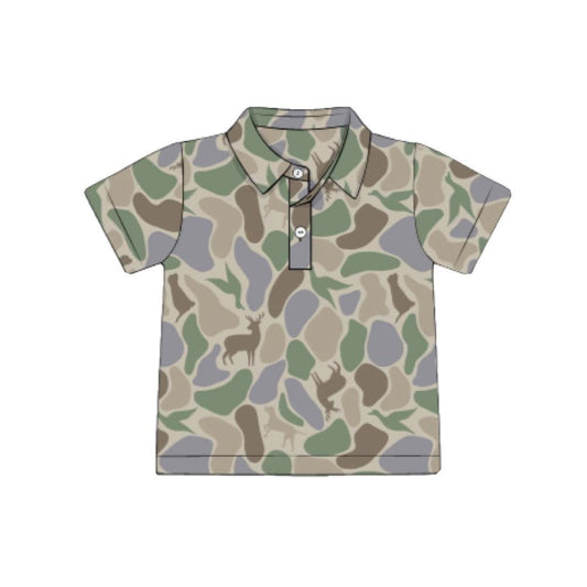 preorder BT1560 Hunting Camo Deer Mallard Short Sleeve Boys Top