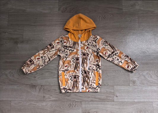 preorder Samples BT1567 Hunting Deer Zipper Long Sleeve Hoodie Boys Coat