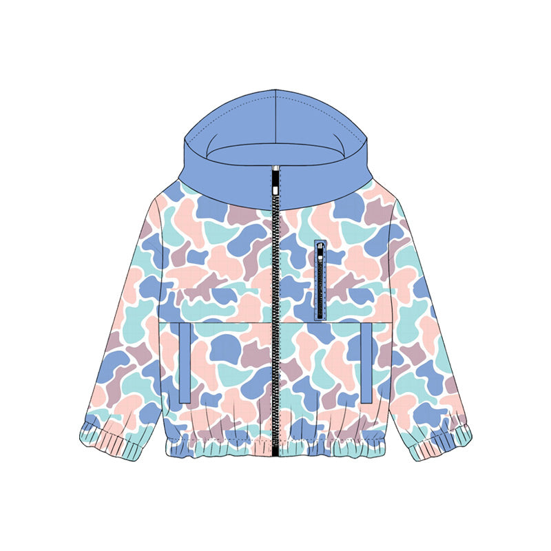 preorder BT1571 Hunting Camo Zipper Long Sleeve Hoodie Boys Coat