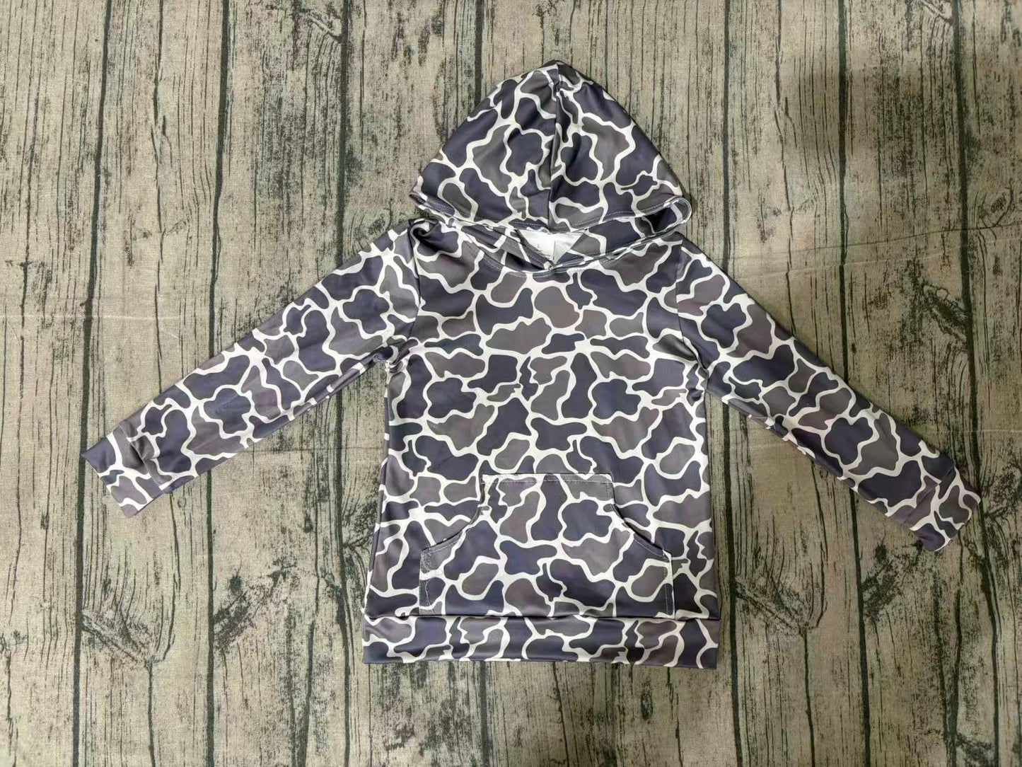 preorder Samples BT1572 Hunting Camo Long Sleeve Hoodie Boys Top