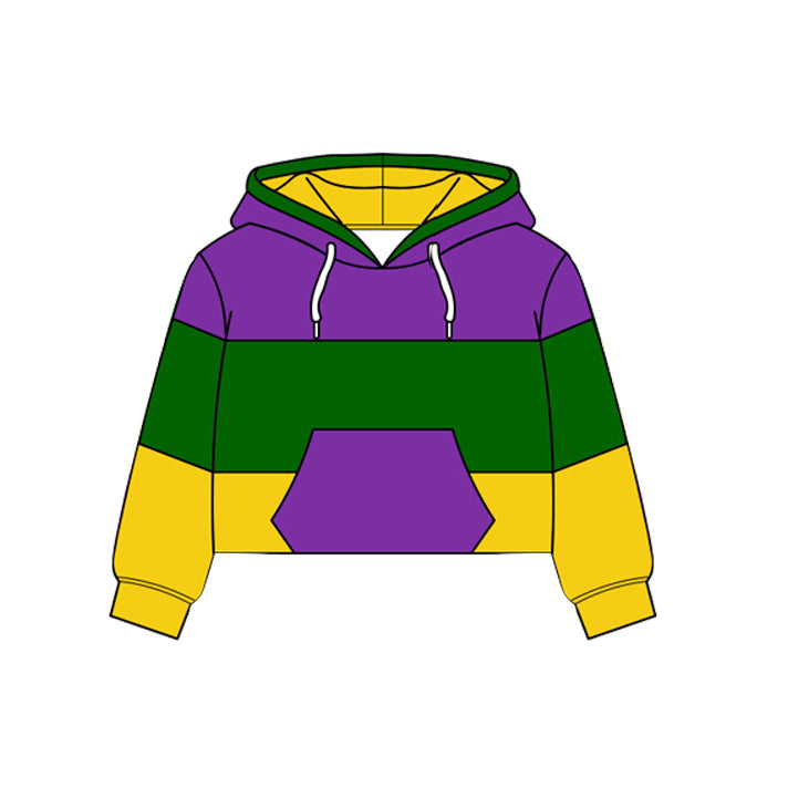 preorder BT1603 Yoga Mardi Gras Hoodie Long Sleeve Boys Top
