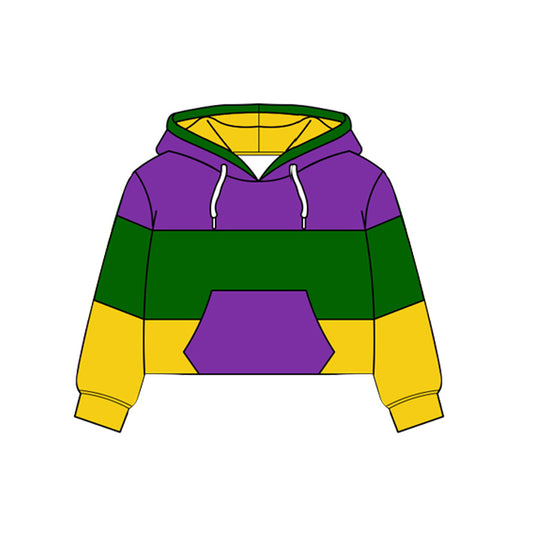 preorder BT1603 Yoga Mardi Gras Hoodie Long Sleeve Boys Top