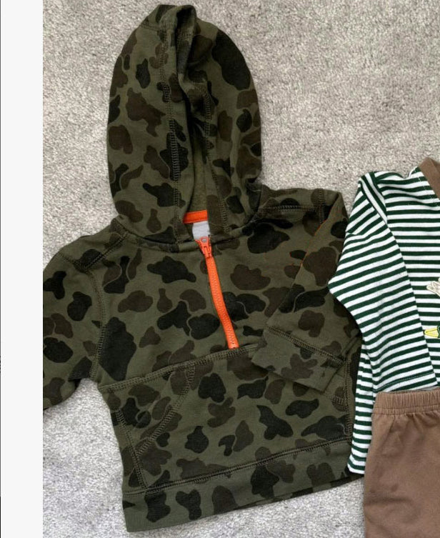 preorder BT1606 Hunting Camo Hoodie Long Sleeve Boys Top