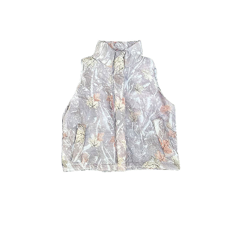 preorder BT1625 Yoga Hunting Camo Zipper Sleeveless Boys Coat