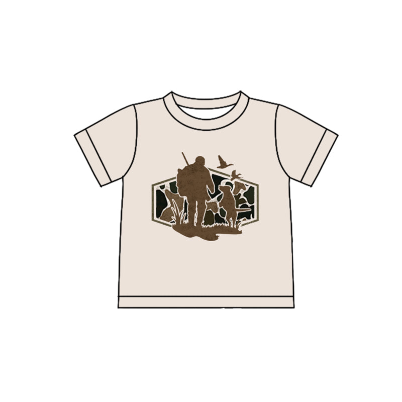preorder BT1630 Hunting Daddy Mallard Duck Dog Short Sleeve Boys Top