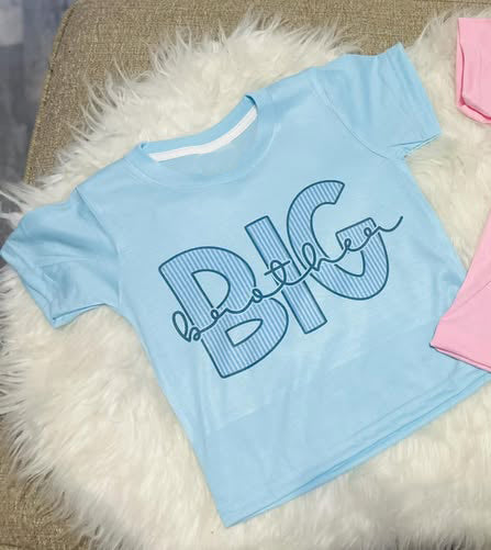 preorder BT1647 Big Brother Blue Short Sleeve Boys Top