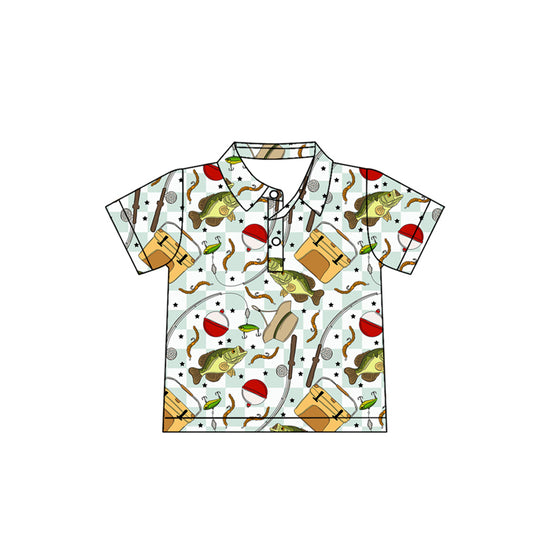 preorder BT1662 Fishing Short Sleeve Boys Top