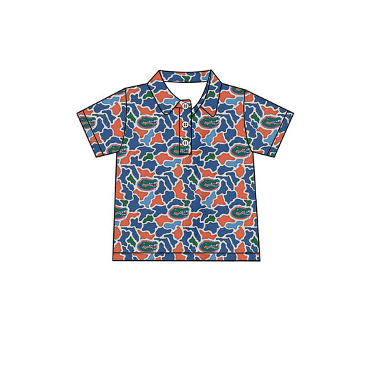 preorder BT1695 Football Item Camo Short Sleeve Boys Top