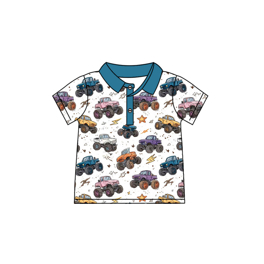 preorder BT1715 Car Short Sleeve Boys Top