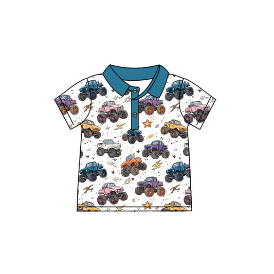 preorder BT1715 Car Short Sleeve Boys Top