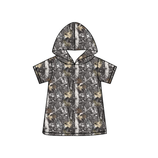 preorder BT1736 Hunting Camo Hoodie Short Sleeve Boys Top
