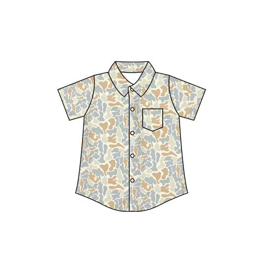 preorder BT1781 Camo Short Sleeve Boys Top