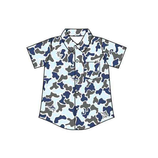 preorder BT1783 Camo Short Sleeve Boys Top