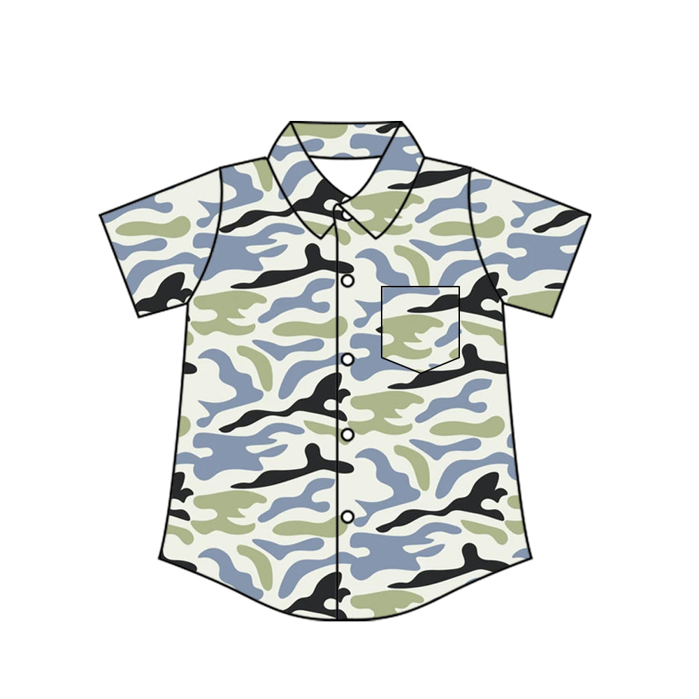 preorder BT1785 Camo Short Sleeve Boys Top