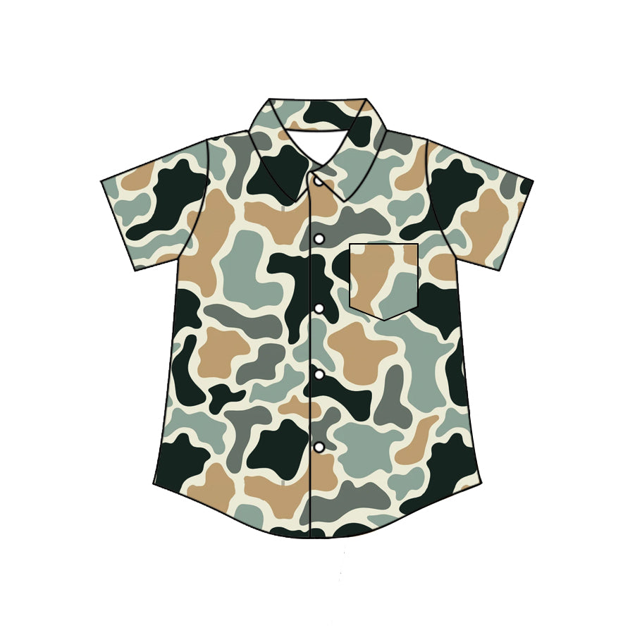 preorder BT1786 Camo Short Sleeve Boys Top