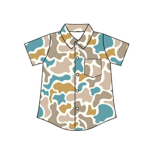 preorder BT1788 Camo Short Sleeve Boys Top