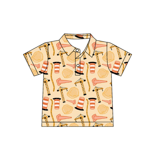 preorder BT1790 Construction Truck Short Sleeve Boys Top