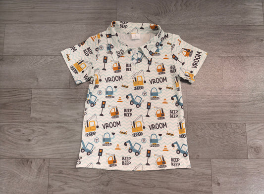 preorder Samples BT1793 Construction Truck Short Sleeve Boys Top