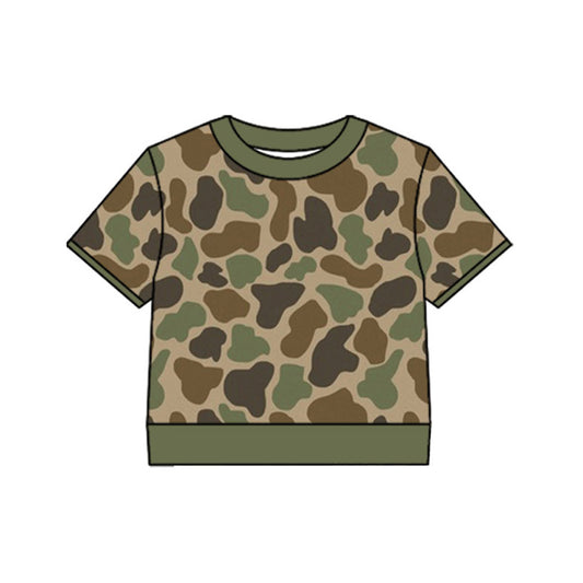 preorder BT1795 Camo Short Sleeve Boys Top